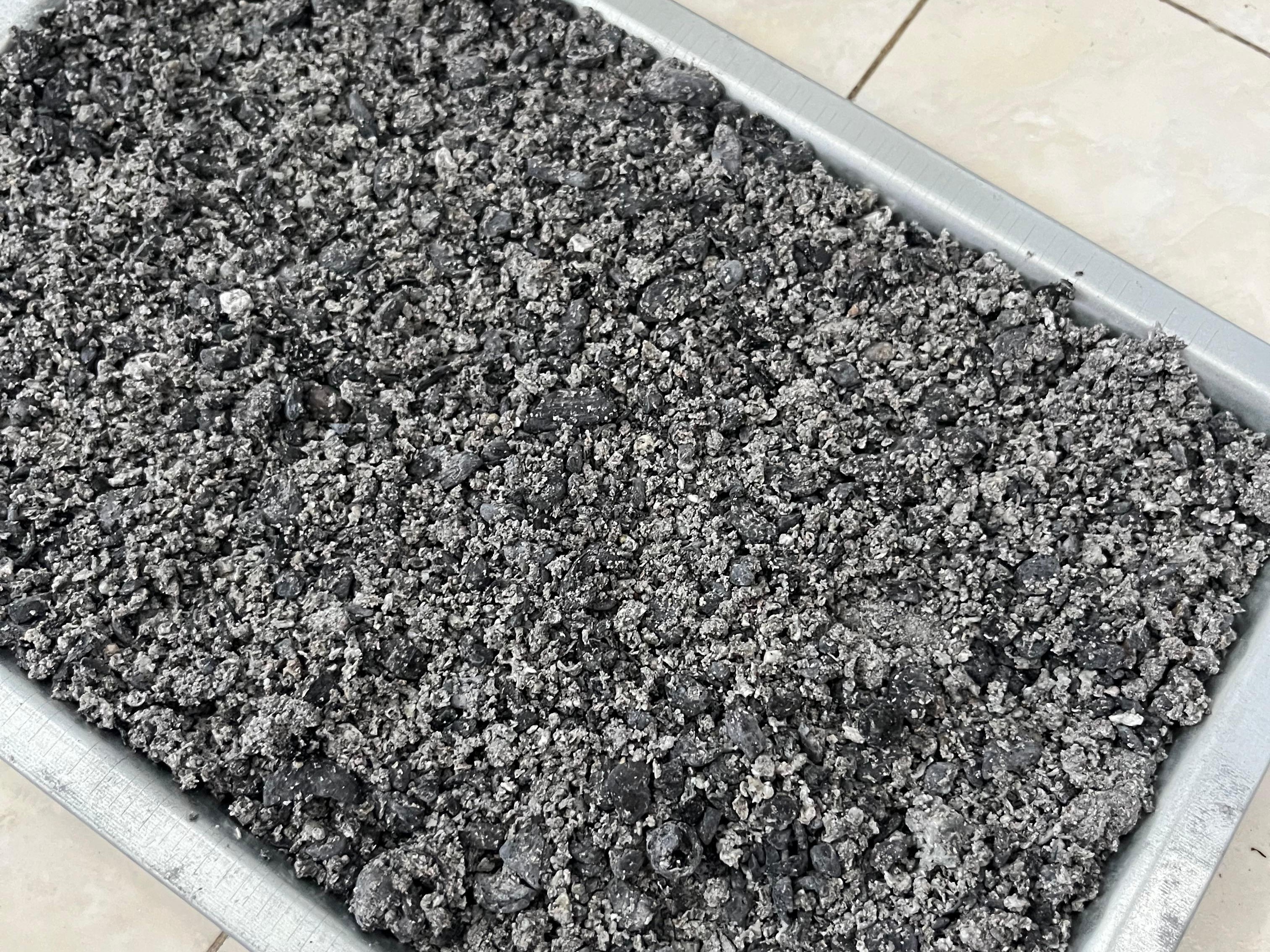 Bottom ash obtained from palm kernel shell combustion used as the raw material for the adsorbent development research.